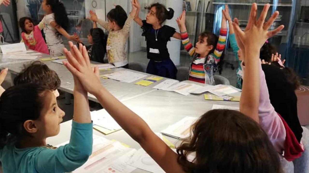 Young kids in classroom in Turkey